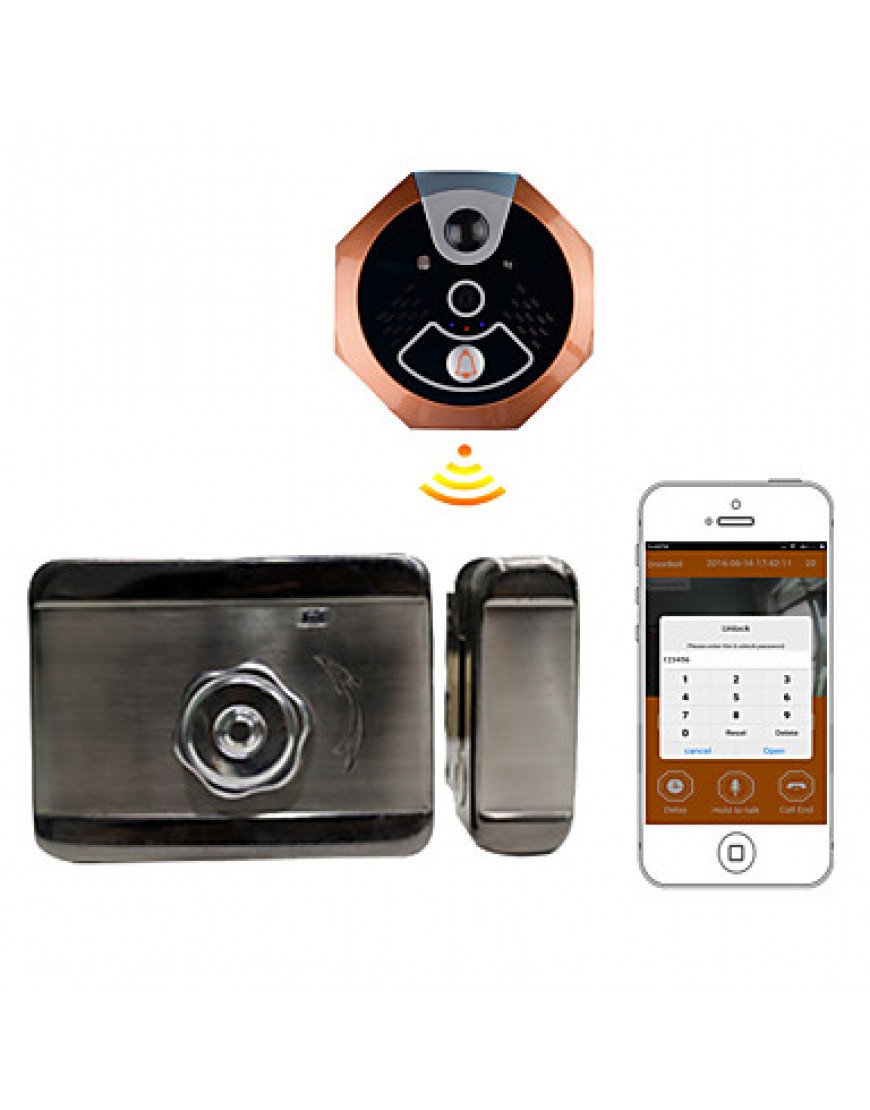 Wifi Doorbell with An Indoor Doorbell for iPhone IOS Android System Mobile Phone Tablet Home Security