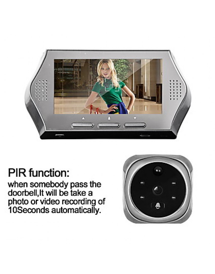 4.3Inch 1.0MP Door camera with 8GB TF Card 4 IR Night View Digital Door Viewer